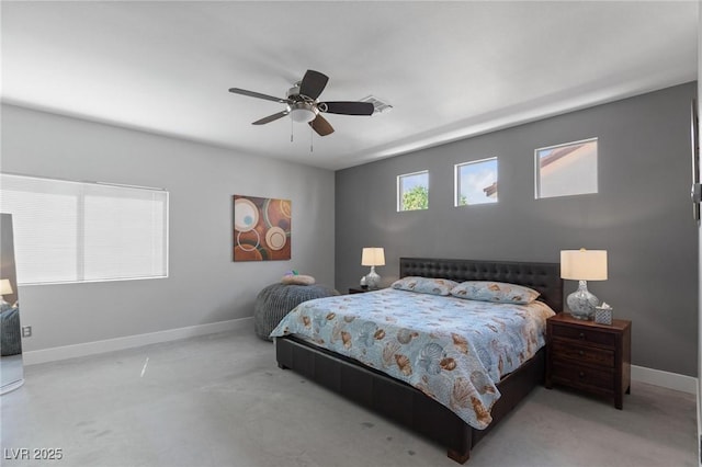10596 Refugio St, Las Vegas, NV 89141 - bedroom featuring ceiling fan and concrete flooring
