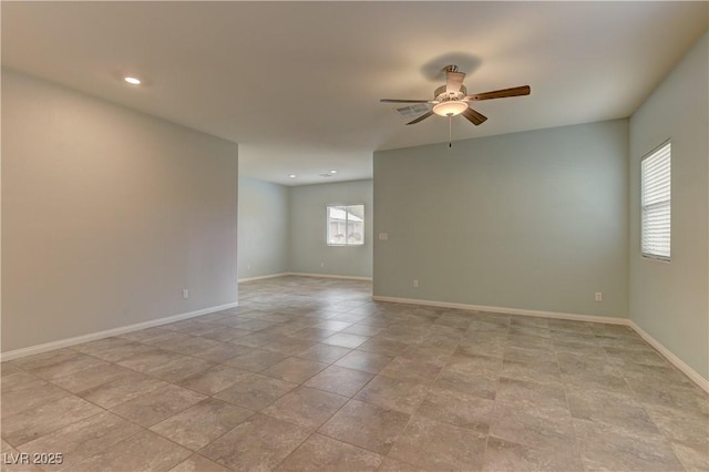 4441 Glossier Ave, North Las Vegas, NV 89084 - empty room featuring ceiling fan and recessed lighting