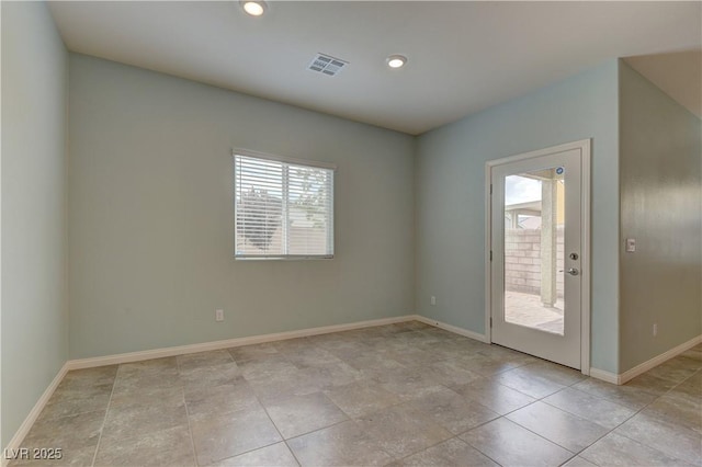 4441 Glossier Ave, North Las Vegas, NV 89084 - unfurnished room with baseboards and recessed lighting