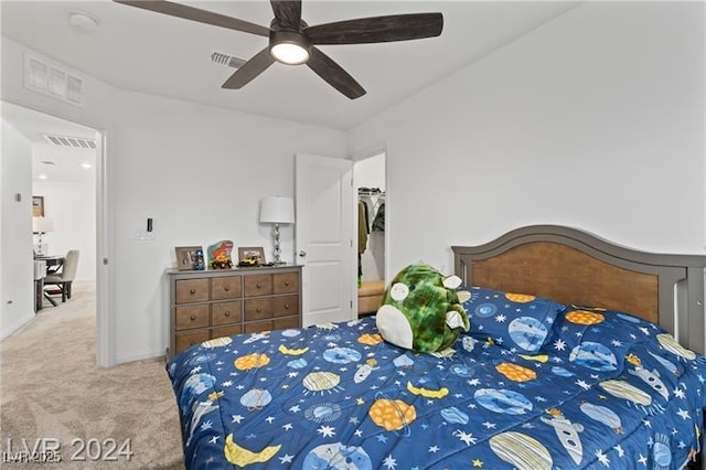 10106 Queens Pearl St, Las Vegas, NV 89141 - bedroom with carpet floors and ceiling fan