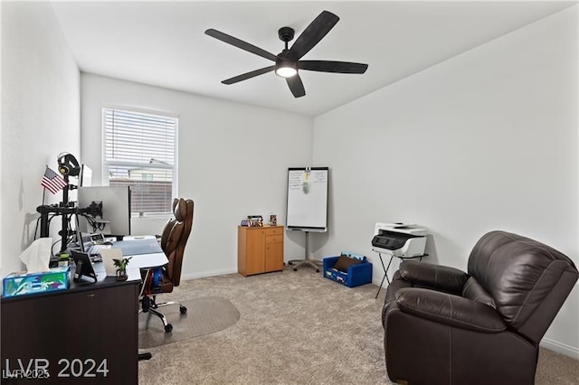 10106 Queens Pearl St, Las Vegas, NV 89141 - home office featuring carpet floors and a ceiling fan