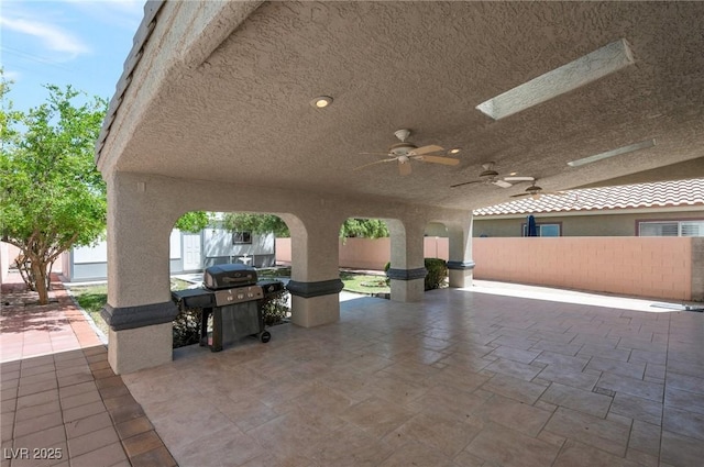 5204 Padua Way, Las Vegas, NV 89107 - view of patio / terrace with area for grilling and a ceiling fan