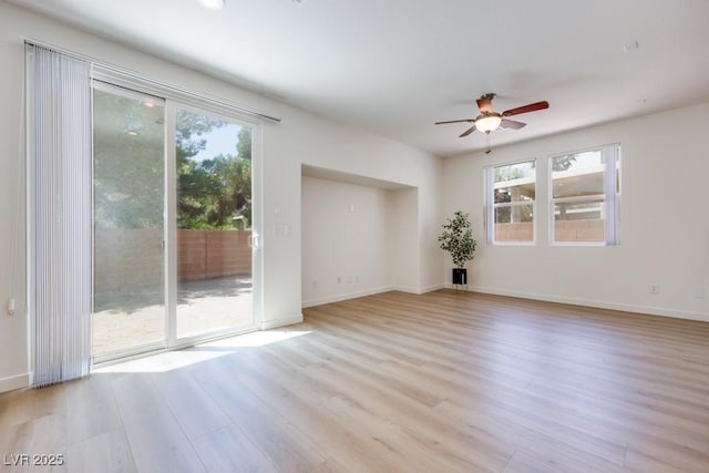 5013 Diamond Ranch Ave, Las Vegas, NV 89131 - spare room with ceiling fan and light wood finished floors