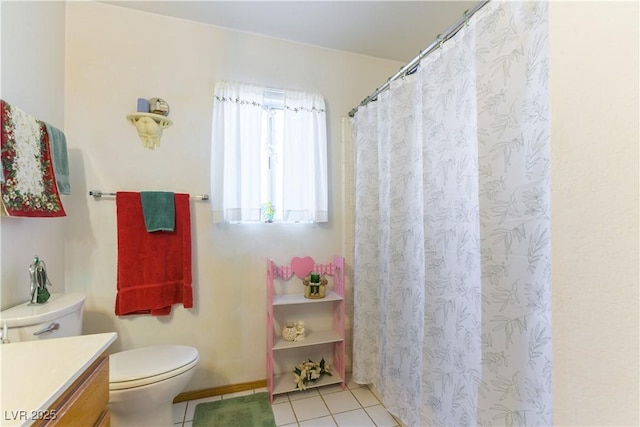 744 Milstead Ct, Las Vegas, NV 89110 - bathroom with vanity, tile patterned flooring, and a shower with shower curtain