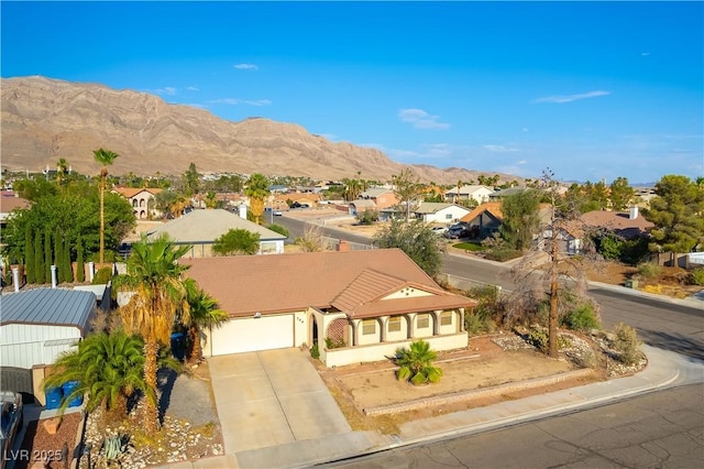 744 Milstead Ct, Las Vegas, NV 89110 - aerial perspective of suburban area featuring mountains