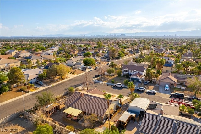 744 Milstead Ct, Las Vegas, NV 89110 - aerial perspective of suburban area with a mountain backdrop