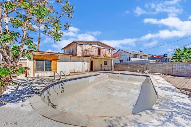 3009 Merritt Ave, Las Vegas, NV 89102 - view of pool with a fenced backyard, an empty pool, and a patio