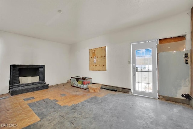 3009 Merritt Ave, Las Vegas, NV 89102 - unfurnished living room featuring a fireplace