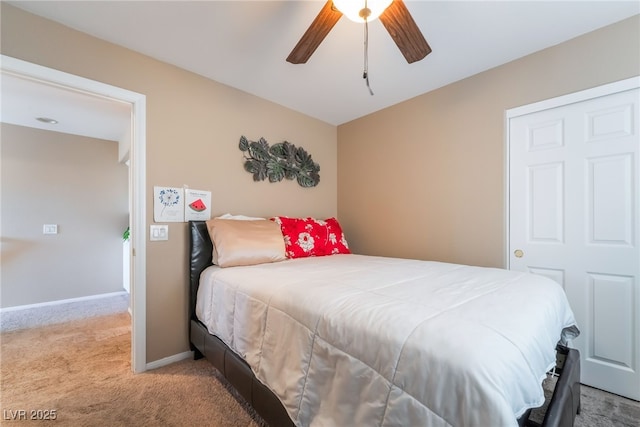 1014 Lone Pine River Ave, Henderson, NV 89002 - carpeted bedroom featuring a ceiling fan and baseboards