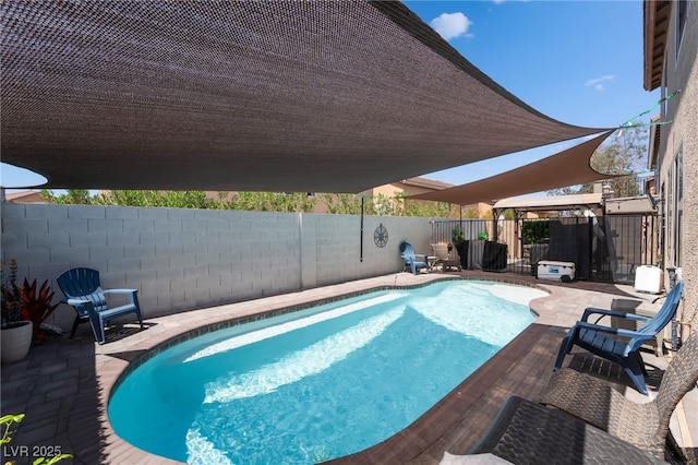 1014 Lone Pine River Ave, Henderson, NV 89002 - view of pool with a fenced backyard and a patio