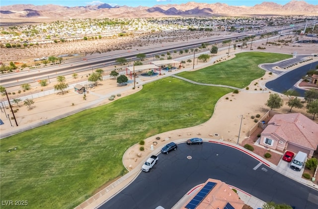 1014 Lone Pine River Ave, Henderson, NV 89002 - aerial view of residential area featuring a mountain backdrop