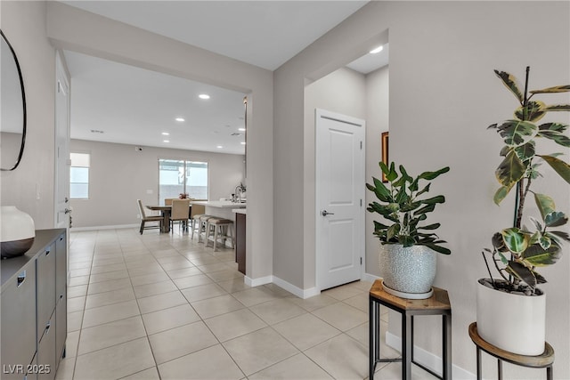 1309 Azure Jay Ave, North Las Vegas, NV 89084 - corridor featuring light tile patterned flooring and recessed lighting