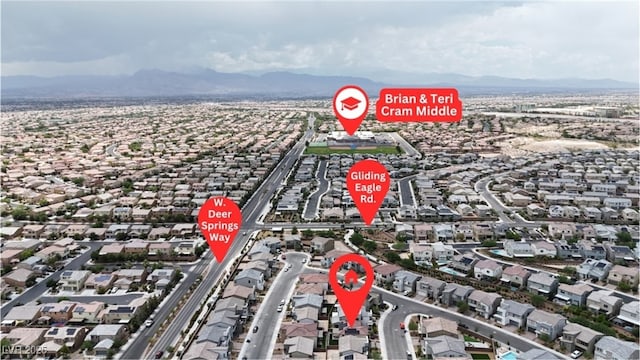 1309 Azure Jay Ave, North Las Vegas, NV 89084 - view of property location with nearby suburban area and a mountain backdrop