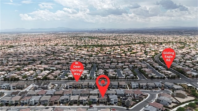 1309 Azure Jay Ave, North Las Vegas, NV 89084 - aerial view of residential area featuring a mountain backdrop