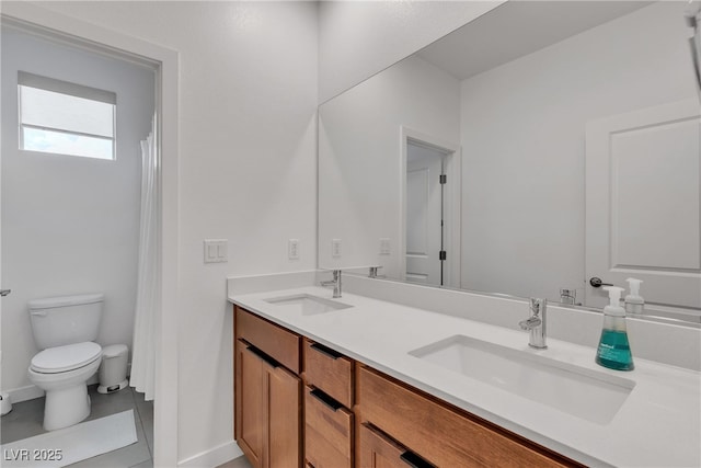 1309 Azure Jay Ave, North Las Vegas, NV 89084 - full bathroom featuring double vanity and tile patterned floors