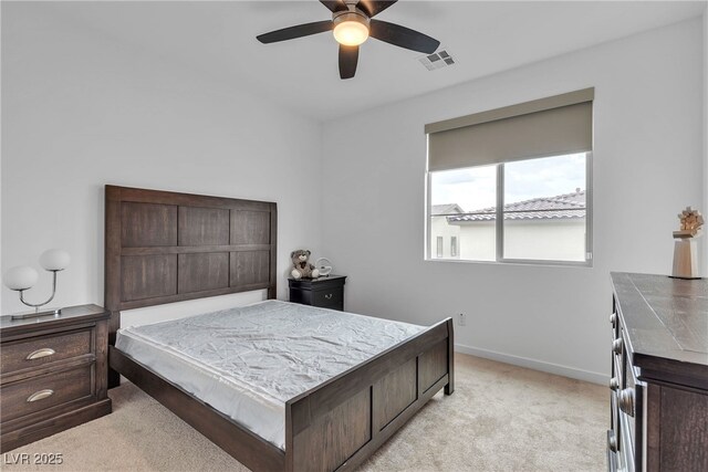 1309 Azure Jay Ave, North Las Vegas, NV 89084 - bedroom with light carpet and ceiling fan