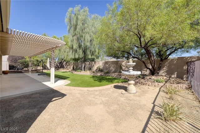 2559 Deora Way, Henderson, NV 89052 - fenced backyard with a patio and a pergola