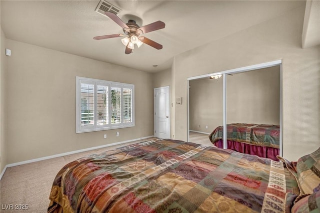 1971 Del Font Ct, Las Vegas, NV 89117 - carpeted bedroom with a closet and ceiling fan
