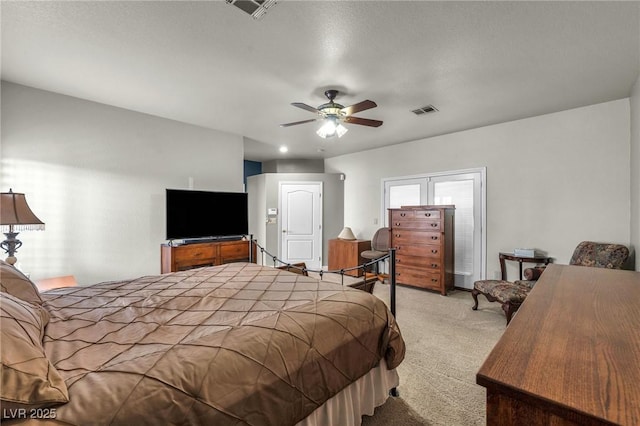 1971 Del Font Ct, Las Vegas, NV 89117 - bedroom with light colored carpet and ceiling fan