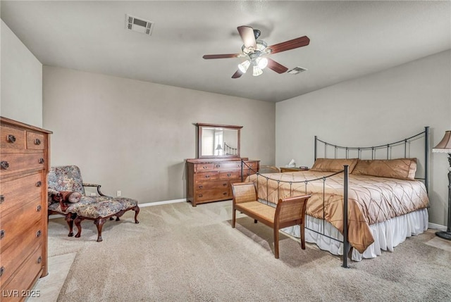 1971 Del Font Ct, Las Vegas, NV 89117 - bedroom featuring light colored carpet and a ceiling fan