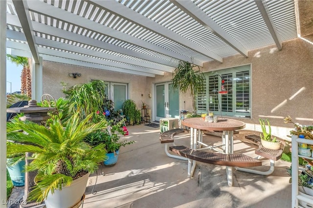 1971 Del Font Ct, Las Vegas, NV 89117 - view of patio / terrace with a pergola and french doors