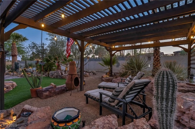 1971 Del Font Ct, Las Vegas, NV 89117 - fenced backyard with a patio area and a pergola