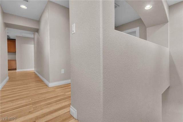 5001 Pounding Surf Ave, Las Vegas, NV 89131 - hall featuring light wood-type flooring and recessed lighting