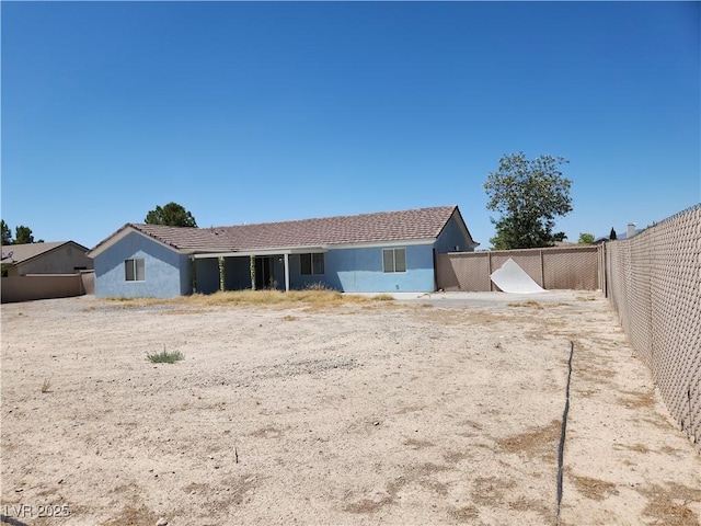 161 Diamond Bar Rd, Pahrump, NV 89048 - rear view of property with a fenced backyard and stucco siding