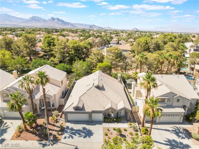 9332 Sienna Vista Dr, Las Vegas, NV 89117 - aerial perspective of suburban area featuring mountains