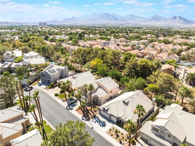 9332 Sienna Vista Dr, Las Vegas, NV 89117 - aerial perspective of suburban area with a mountainous background
