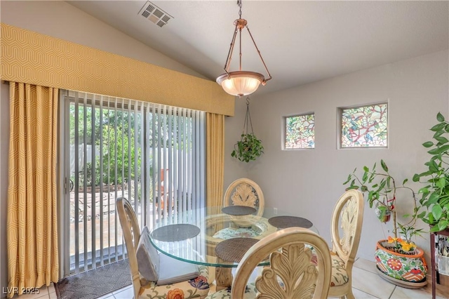3032 Prairie Princess Ave, North Las Vegas, NV 89081 - dining space featuring lofted ceiling and tile patterned floors