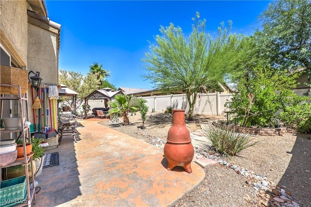 3032 Prairie Princess Ave, North Las Vegas, NV 89081 - fenced backyard with a patio and a gazebo