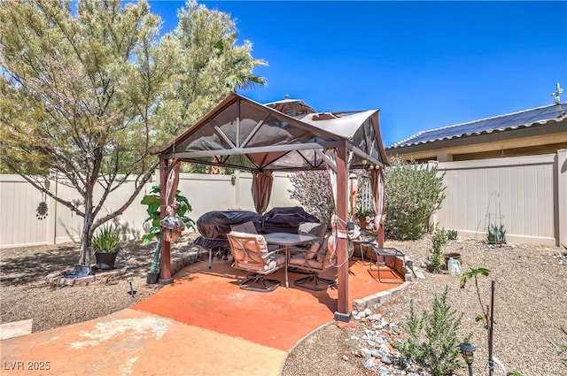 3032 Prairie Princess Ave, North Las Vegas, NV 89081 - fenced backyard featuring a gazebo and a patio
