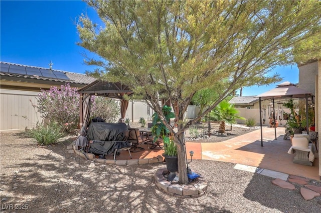 3032 Prairie Princess Ave, North Las Vegas, NV 89081 - fenced backyard featuring a gazebo and a patio area
