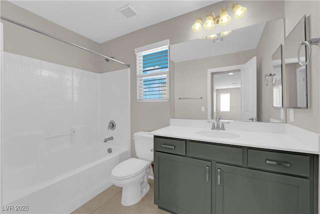 8969 Rice Peak St, Las Vegas, NV 89148 - bathroom featuring tile patterned flooring, vanity, and tub / shower combination
