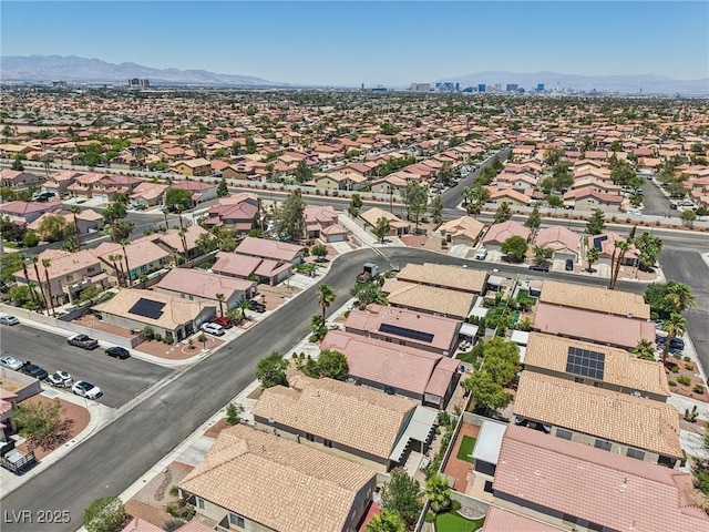 9362 Baltinglass St, Las Vegas, NV 89123 - aerial view of property and surrounding area featuring a mountain backdrop and nearby suburban area