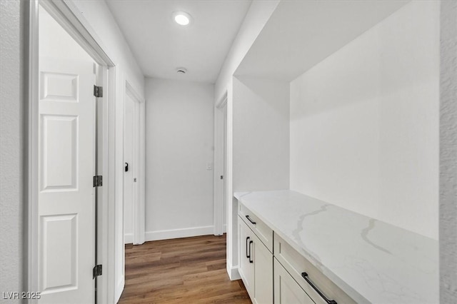 2820 Golf Links Dr, Las Vegas, NV 89134 - hallway with light wood-type flooring and recessed lighting