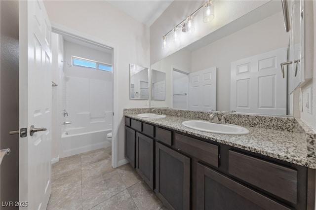 3912 Makushin Bay Ave, North Las Vegas, NV 89081 - full bathroom with double vanity and shower / bathtub combination