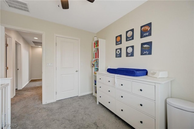 10722 Red Badge Ave, Las Vegas, NV 89166 - bedroom featuring light carpet and ceiling fan