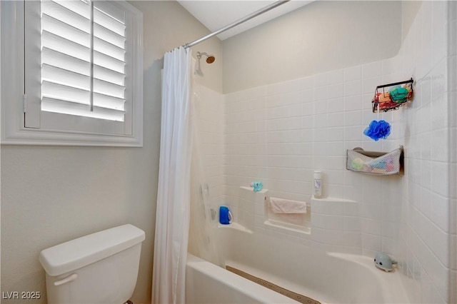10722 Red Badge Ave, Las Vegas, NV 89166 - full bathroom with shower / bathtub combination with curtain and toilet