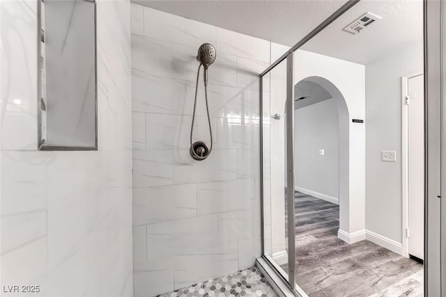 2200 S Fort Apache Rd Unit 2209, Las Vegas, NV 89117 - bathroom with a shower stall and a textured ceiling