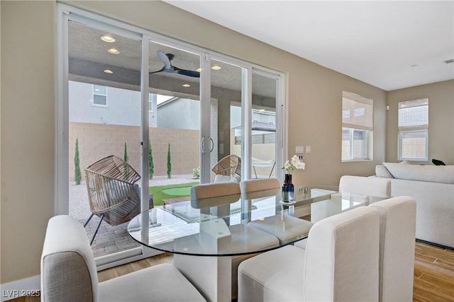 6591 Dove Point Pl, Las Vegas, NV 89130 - dining room with wood finished floors and recessed lighting