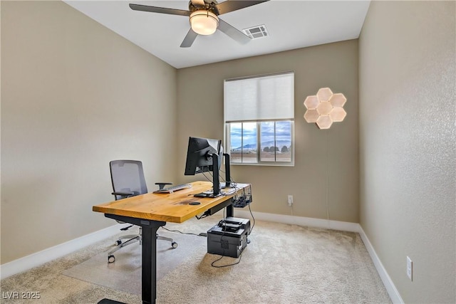 6591 Dove Point Pl, Las Vegas, NV 89130 - carpeted office space with a ceiling fan and baseboards