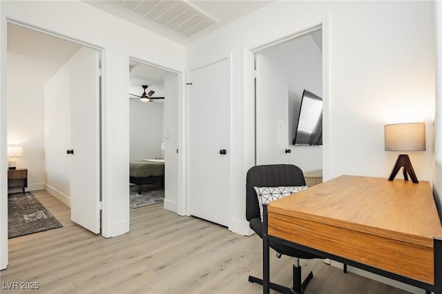 5505 Eagle Cove Ave, Las Vegas, NV 89130 - office space with light wood finished floors and ceiling fan