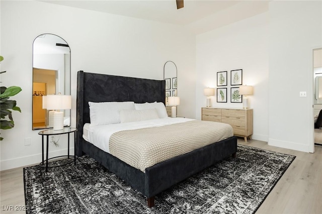 5505 Eagle Cove Ave, Las Vegas, NV 89130 - bedroom featuring light wood-style flooring and a ceiling fan