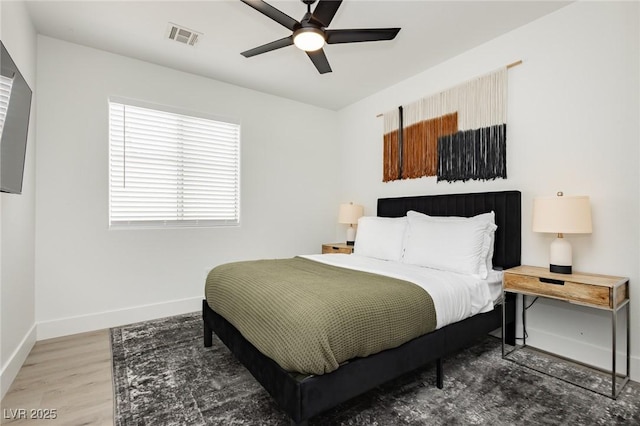 5505 Eagle Cove Ave, Las Vegas, NV 89130 - bedroom with wood finished floors and a ceiling fan