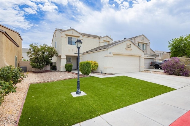 5505 Eagle Cove Ave, Las Vegas, NV 89130 - traditional home featuring driveway, a front yard, stucco siding, and an attached garage