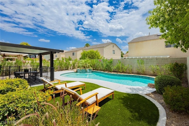5505 Eagle Cove Ave, Las Vegas, NV 89130 - view of pool with a fenced backyard and a patio area