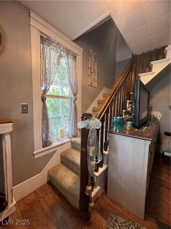 191 S Booker, Tonopah, NV 89049 - staircase with wood finished floors