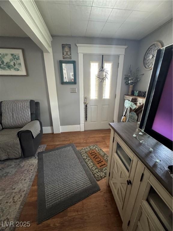 191 S Booker, Tonopah, NV 89049 - entryway with wood finished floors and baseboards
